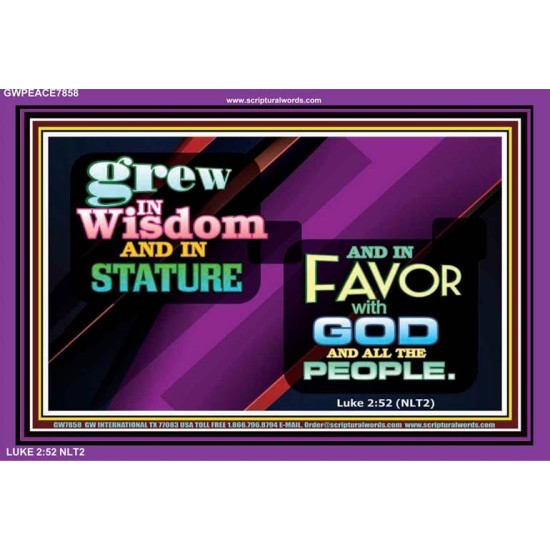 FAVOR WITH GOD   Bible Verse Wall Art Frame   (GWPEACE7858)   