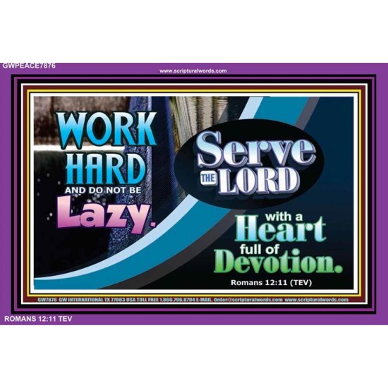 HEART FULL OF DEVOTION   Biblical Art Acrylic Glass Frame   (GWPEACE7876)   