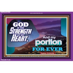 GOD IS MY STRENGTH    Framed Religious Wall Art    (GWPEACE7881)   