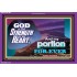 GOD IS MY STRENGTH    Framed Religious Wall Art    (GWPEACE7881)   "14x12"