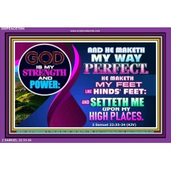 GOD MY STRENGTH    Scripture Art Wooden Frame   (GWPEACE7894)   