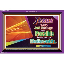 ALL THINGS ARE POSSIBLE   Inspiration Wall Art Frame   (GWPEACE7936)   