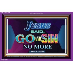 GO AND SIN NO MORE   Acrylic Glass Frame Scripture Art   (GWPEACE7941)   