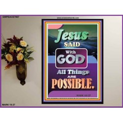 WITH GOD ALL THINGS ARE POSSIBLE   Christian Paintings Poster   (GWPEACE7967)   