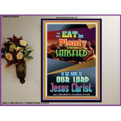 YOU SHALL EAT IN PLENTY   Bible Verse Poster   (GWPEACE8038)   