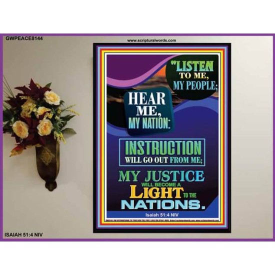 A LIGHT TO THE NATIONS   Modern Christian Wall Dcor Poster   (GWPEACE8144)   