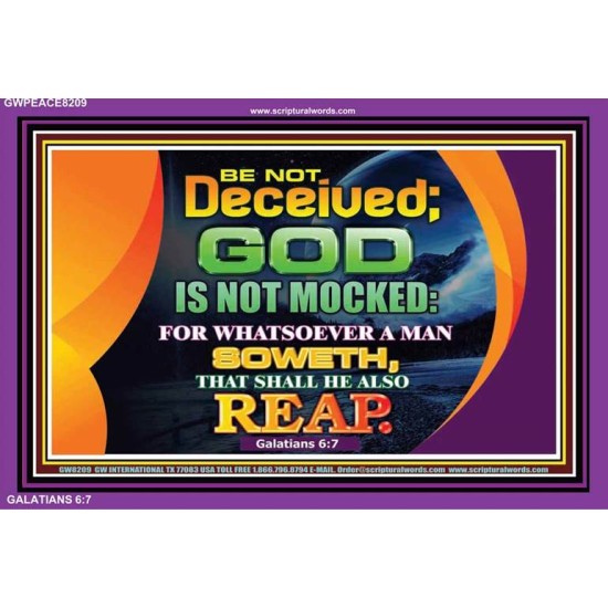 GOD IS NOT MOCKED   Bible Verse Picture Frame Gift   (GWPEACE8209)   