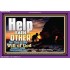 HELP EACH OTHER   Frame Large Wall Art   (GWPEACE8265)   "14x12"