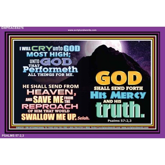 HIS MERCY AND HIS TRUTH   Framed Bible Verse Online   (GWPEACE8276)   