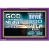 GOD IS IN THE MIDST OF HER   Scripture Frame Signs   (GWPEACE8295)   "14x12"