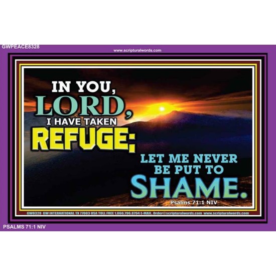 GOD OUR REFUGE   Bible Verses Framed for Home   (GWPEACE8328)   