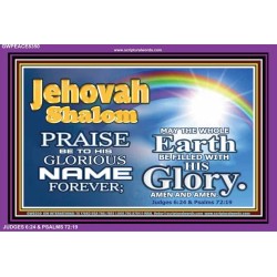 JEHOVAH SHALOM   Large Framed Scripture Wall Art   (GWPEACE8350)   