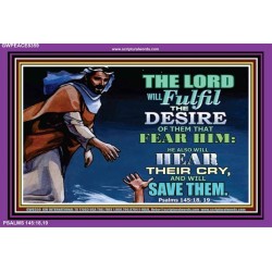 HE HEARS OUR CRY   Framed Scripture Dcor   (GWPEACE8359)   