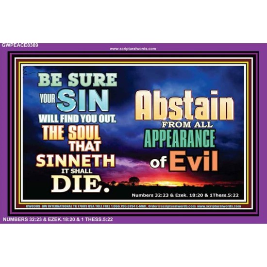 ABSTAIN FROM EVIL   Affordable Wall Art   (GWPEACE8389)   
