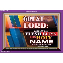 GREAT IS THE LORD   Large Framed Scriptural Wall Art   (GWPEACE8463)   