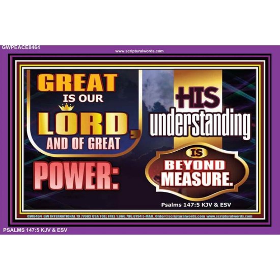 GREAT IS THE LORD   Large Frame Scriptural Wall Art   (GWPEACE8464)   