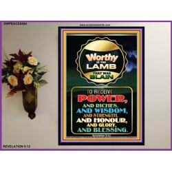 WORTHY IS THE LAMB   Bible Verses Print for Home Online   (GWPEACE8494)   