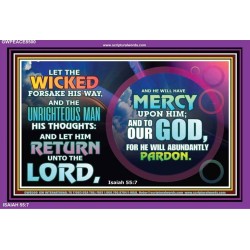 ABUNDANT PARDON   Bible Verse Frame Art Prints   (GWPEACE8500)   