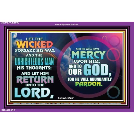 ABUNDANT PARDON   Bible Verse Frame Art Prints   (GWPEACE8500)   