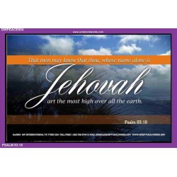 JEHOVAH ART THE MOST HIGH   Frame Biblical Paintings   (GWPEACE854)   