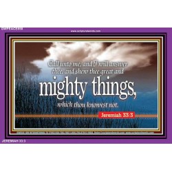 I WILL SHEW THEE GREAT AND MIGHTY THINGS   Inspiration office art and wall dcor   (GWPEACE858)   