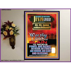 WORTHY IS THE LAMB   Bible Verses Frame for Home   (GWPEACE8634)   