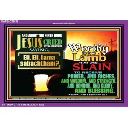 WORTHY IS THE LAMB   Encouraging Bible Verse Frame   (GWPEACE8636)   