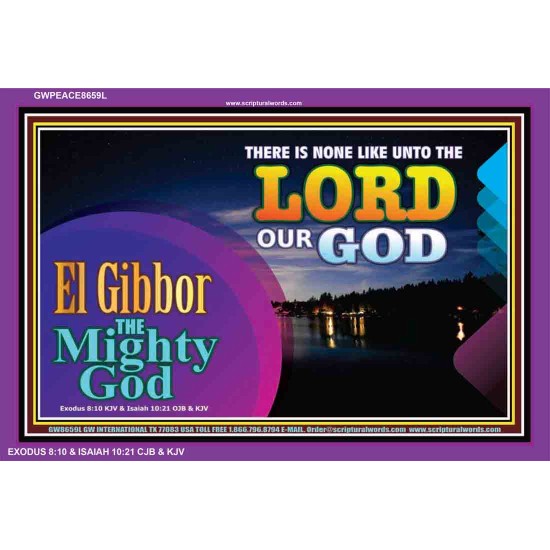 JEHOVAH EL GIBBOR - MIGHTY GOD   Contemporary Christian Poster   (GWPEACE8659L)   