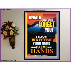 YOUR NAME WRITTEN  IN GODS PALMS   Bible Verse Print Online   (GWPEACE8708)   