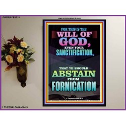 ABSTAIN FROM FORNICATION   Christian Wall Dcor Poster   (GWPEACE8715)   