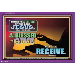 IT IS BLESSED TO GIVE   Scriptural Portrait Frame   (GWPEACE8819L)   