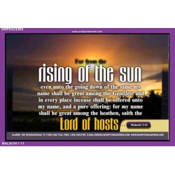 FROM THE RISING OF THE SUN   Framed Bible Verse Online   (GWPEACE885)   