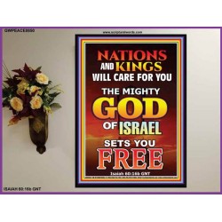 THE MIGHTY GOD OF ISRAEL   Bible Verse Poster for Home   (GWPEACE8850)   
