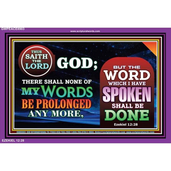 GODS WORD SHALL BE DONE   Scriptural Portrait Wooden Frame   (GWPEACE8903)   