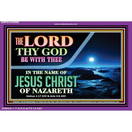 IN THE NAME OF JESUS   Bible Verses Wall Art Acrylic Glass Frame   (GWPEACE8906)   