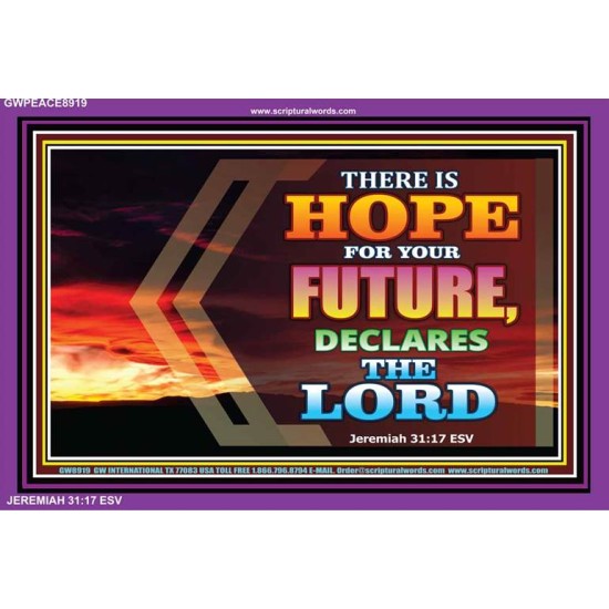 HOPE FOR YOUR FUTURE   Framed Bedroom Wall Decoration   (GWPEACE8919)   