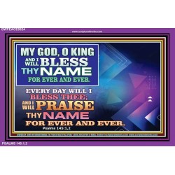 I WILL BLESS THY NAME   Framed Restroom Wall Decoration   (GWPEACE8924)   