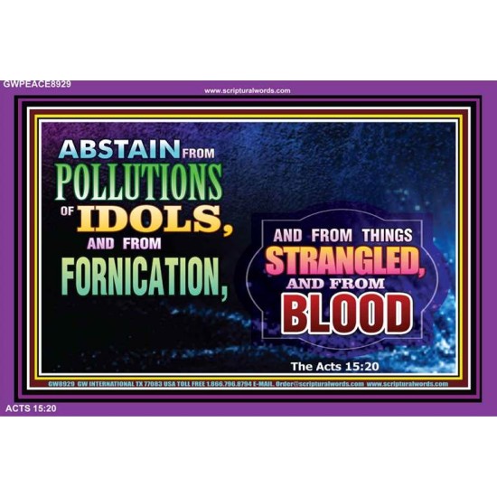 ABSTAIN FORNICATION   Inspirational Wall Art Poster   (GWPEACE8929)   