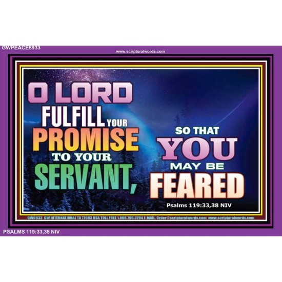 GOD FULFILLS HIS PROMISES   Christian Artwork Acrylic Glass Frame   (GWPEACE8933)   