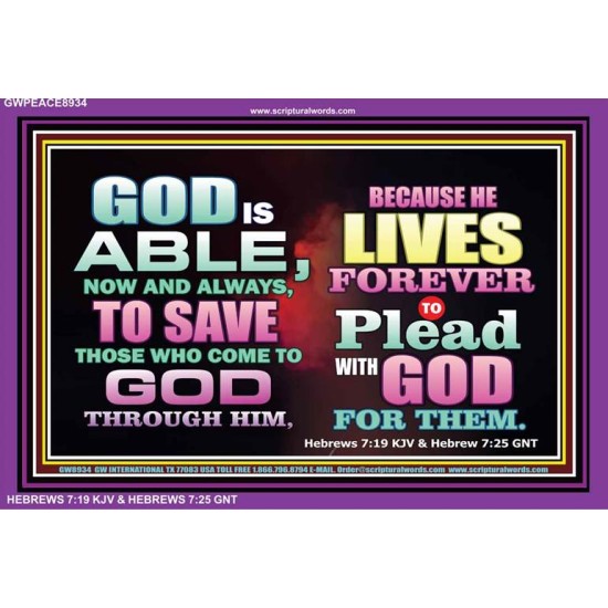 GOD IS ABLE   Acrylic Glass Frame Scripture Art   (GWPEACE8934)   