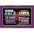 GOD IS ABLE   Acrylic Glass Frame Scripture Art   (GWPEACE8934)   "14x12"