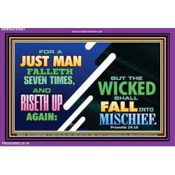 A JUST MAN SHALL RISE   Framed Bible Verse   (GWPEACE8967)   