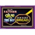 GIVE US THIS DAY OUR DAILY BREAD   Framed Restroom Wall Decoration   (GWPEACE9011)   "14x12"