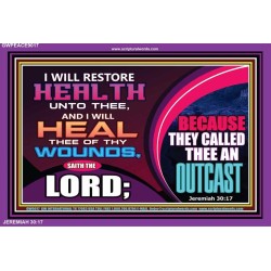 I WILL RESTORE HEALTH UNTO THEE AND HEAL THY WOUNDS   Bible Verse In Poster   (GWPEACE9017)   