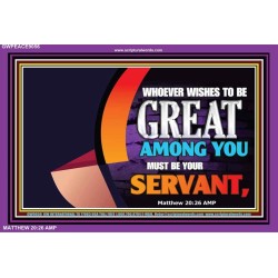 GREAT AMONG YOU   Large Frame Scripture Wall Art   (GWPEACE9056)   