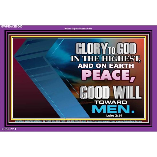 GLORY TO GOD   Modern Wall Art   (GWPEACE9060)   