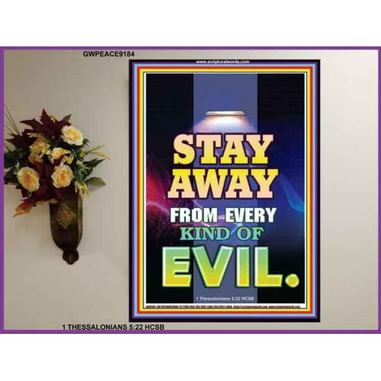 ABSTAIN FROM EVIL   Bible Verses Poster   (GWPEACE9184)   