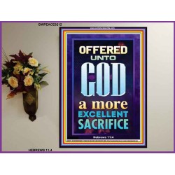 A MORE EXCELLENT SACRIFICE   Inspirational Bible Verses Poster   (GWPEACE9212)   