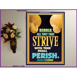ALL THEY THAT STRIVE WITH YOU   Bible Verses Art Prints   (GWPEACE9252)   