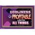 GODLINESS IS PROFITABLE   Framed Bible Verses Online   (GWPEACE9283)   "14x12"